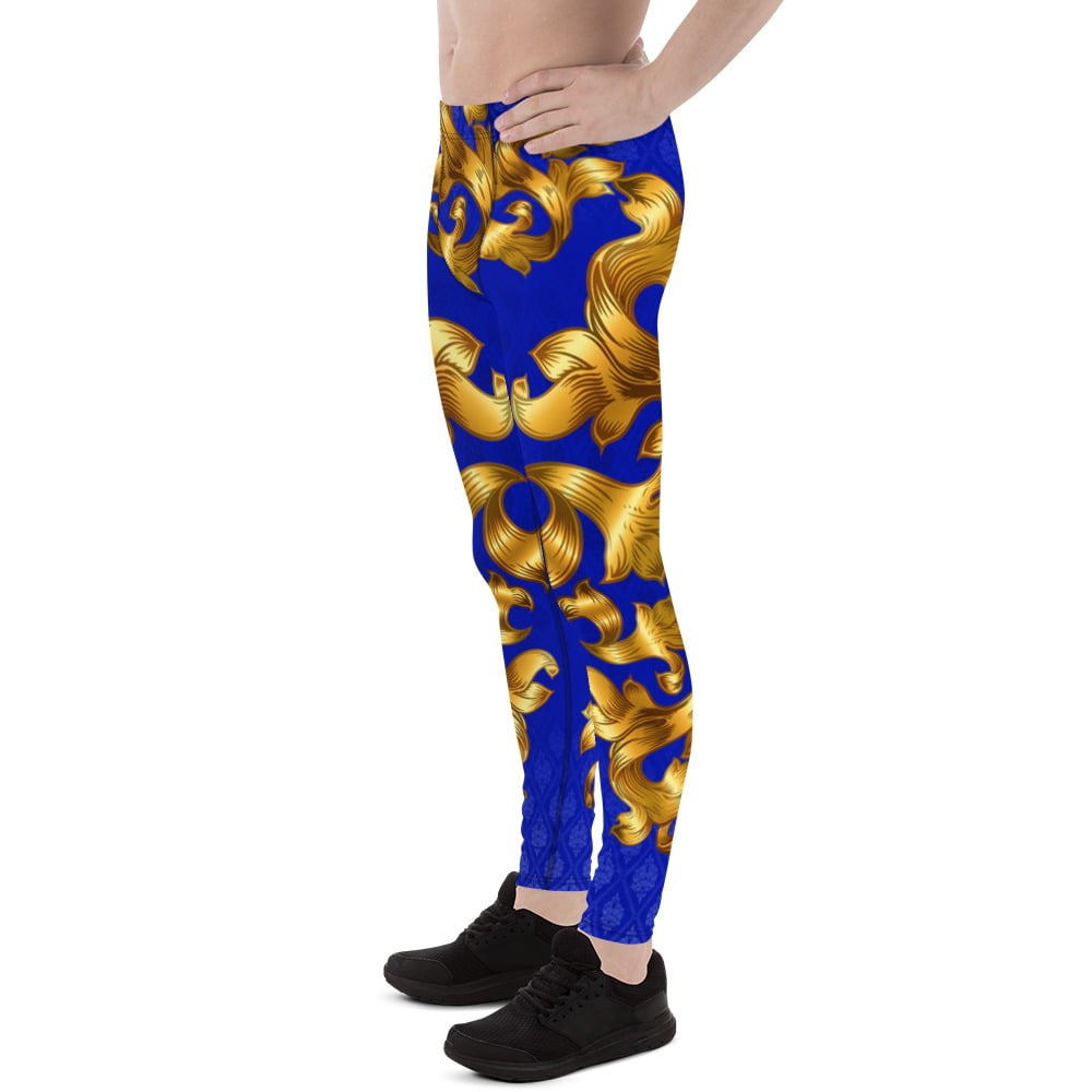 Download Royal Blue Baroque Men's Leggings ⋆ KraziLegs